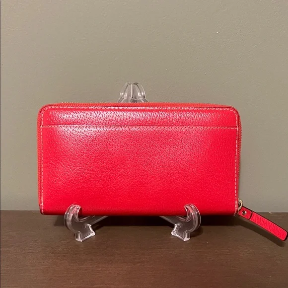 Kate Spade Red Zip-Around Wallet - Picture 2 of 13